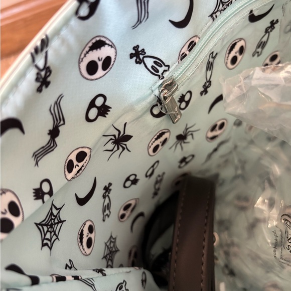 Disney Loungefly NBC Nightmare Before Christmas Jack Sally Zero Tote Bag Purse - Picture 9 of 14